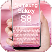 Keyboard for Galaxy S8 Pink icon