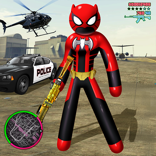 Bat Spider Stickman Rope Hero Vegas Gangstar Crime icon