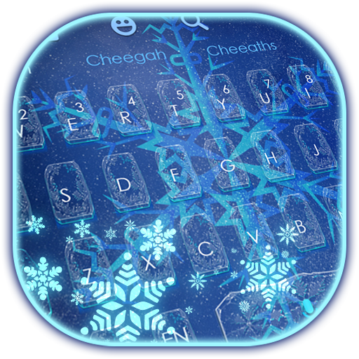 Ice Blue Snow Keyboard theme icon