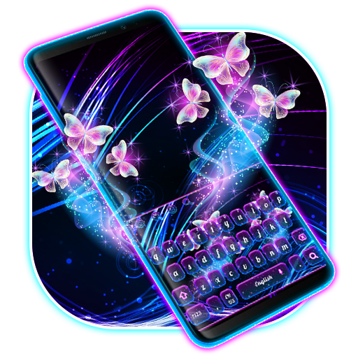 Neon Butterfly Keyboard icon