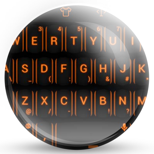 Keyboard Theme Neon Orange icon