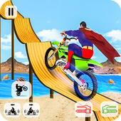 Superhero Stunt Tricky Bike icon