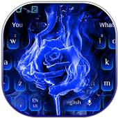 Blue Flame Rose Keyboard on 9Apps