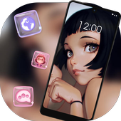 Big Eye Anime Cat Girl theme icon
