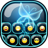 Neon Butterflies Keyboard icon