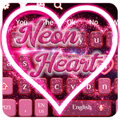 Neon Heart Keyboard Theme icon
