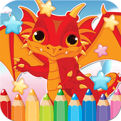 Dragon Drawing Coloring Book icon