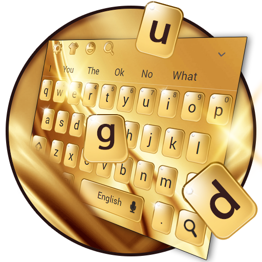 แป้นพิมพ์ทองคำขาวไหมหรูหรา icon