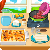 Beef taco lasagna cooking game icon