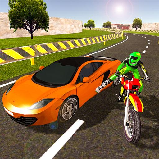 Sports Car vs Motor Bike Racing: Extreme Tracks 3D icon