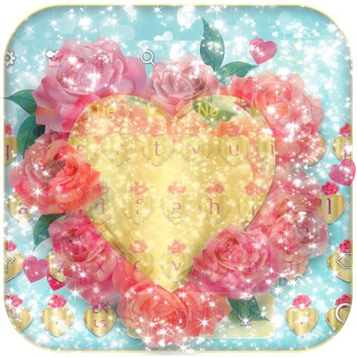 Sparkling Heart Flower Keyboard icon