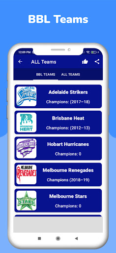 BBL 2022 Schedule & Live Score screenshot 4