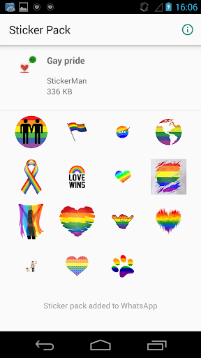 Gay pride stickers - icons for WhatsApp screenshot 2