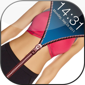 Sexy Girl Zipper Lock Screen icon