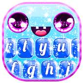 Glitter Blue Keyboard Cover on 9Apps