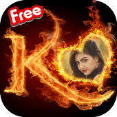 Fire Text Photo Frames &amp; Fire Image Editor icon