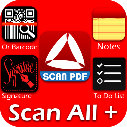 Scan All in One   (PDF, doc bar qr Notes) Free icon
