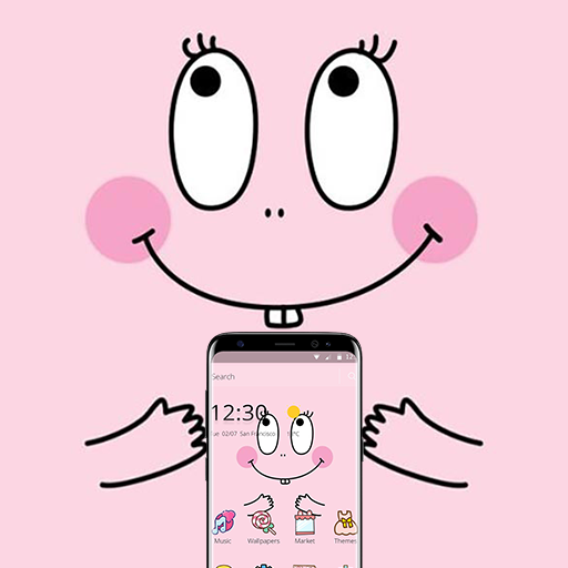 Pink Cartoon Lovely Face Theme icon