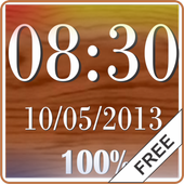 Clock &amp; Battery wallpaper free icon
