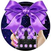 Purple Silken Bowknot Diamond Theme on 9Apps