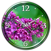Lilac Flowers Clock Live WP icon