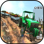 Offroad Muddy Farming Tractor Trolley Driving icon