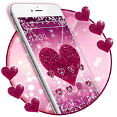 Sparkling Pink Heart Theme icon