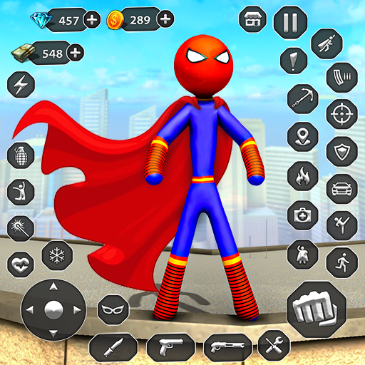 Stick Rope Hero Superhero Game icon