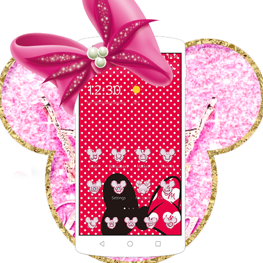 Red Minny Diamond Theme，Red Wave Point Wallpaper icon