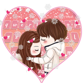 Cute Winter Couple DP Keyboard Theme icon