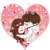 Cute Winter Couple DP Keyboard Theme