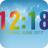 Rainbow Clock Lock Screen icon