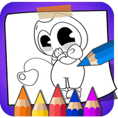 Bendy coloring pages icon