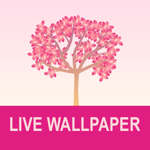 Falling Flowers Red - Live Wallpaper icon