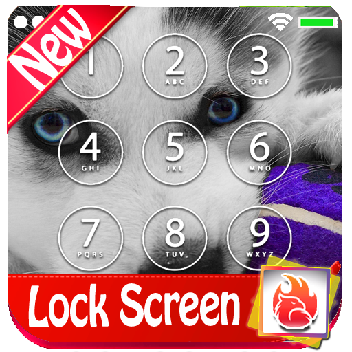 Husky Puppy HD Free PIN Lock screen Passcode icon