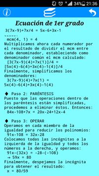 Ecuaciones 1º y 2º grado screenshot 3