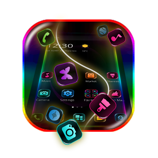 Neon Light Bubbles Launcher icon