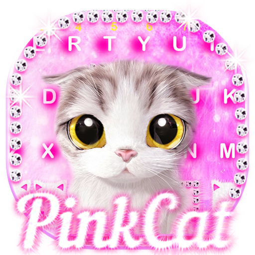 ثيم لوحة المفاتيح Pink Cat أيقونة