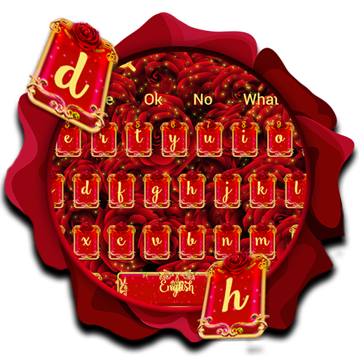 Rosy rood toetsenbord icon