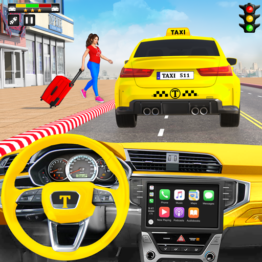 Crazy Car Driving Taxi Game icon