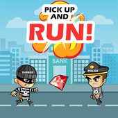Pick up and Run from police icon