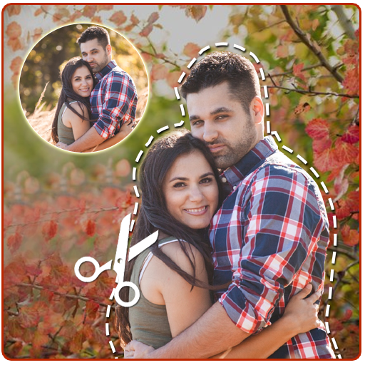 cut out background photo cut past editor أيقونة