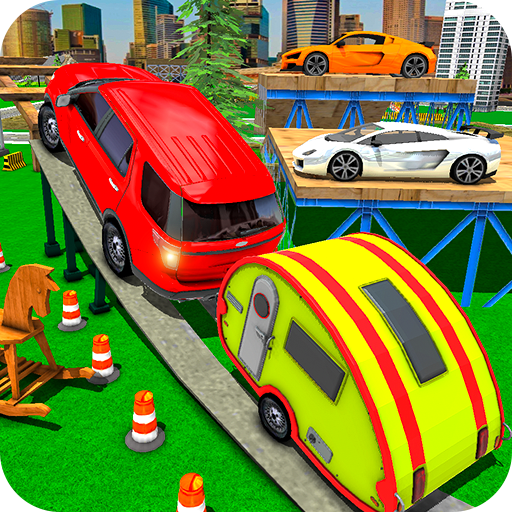 Camper Van Parking Trailer Cruiser Car Driving icon