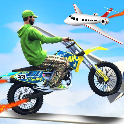 Crazy Bike vs Plane Tricky Stunts Challenge иконка