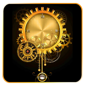 Abstract Luxurious Clock Live Wallpaper icon