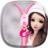 Cute Doll Zipper Lock Screen icon