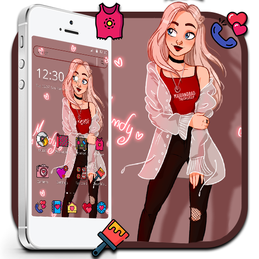 Cute Swagger Girl Theme icon