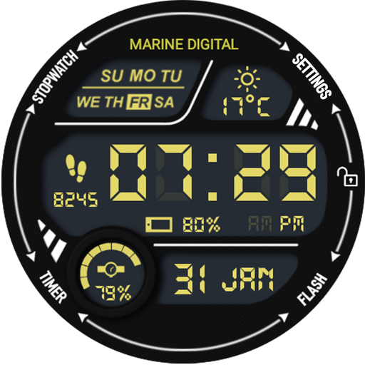 Marine Digital Watch Face icon