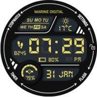 Marine Digital Watch Face