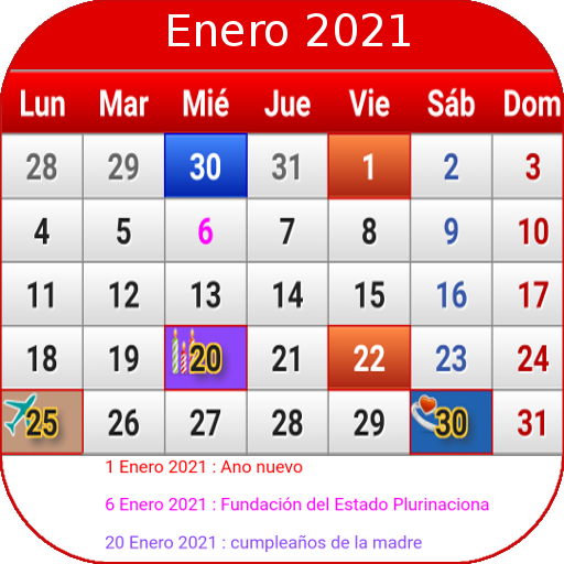 Bolivia Calendario 2021 icon